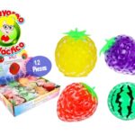 4520-12 *CAJA c/12 Pelotas Frutas Squishy* (6x7 cm.)