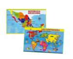 9321 *República Mexicana y Continentes Póster Couche Grueso* (70x50 cm.)