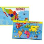 9321 *República Mexicana y Continentes Póster Couche Grueso* (70x50 cm.)