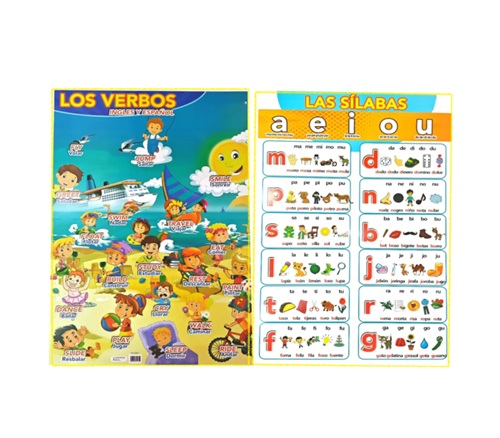 9352-portada 9352 *Verbos y Sílabas Póster Couche Grueso* (50x70 cm.) - Imagen 1